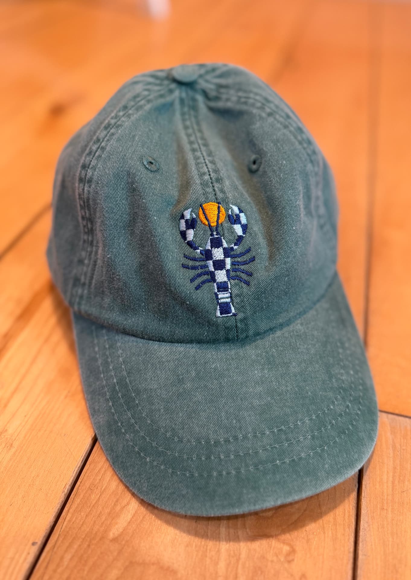 Marsh Green Harbor Days Cap with embroidered Checkered Lobster