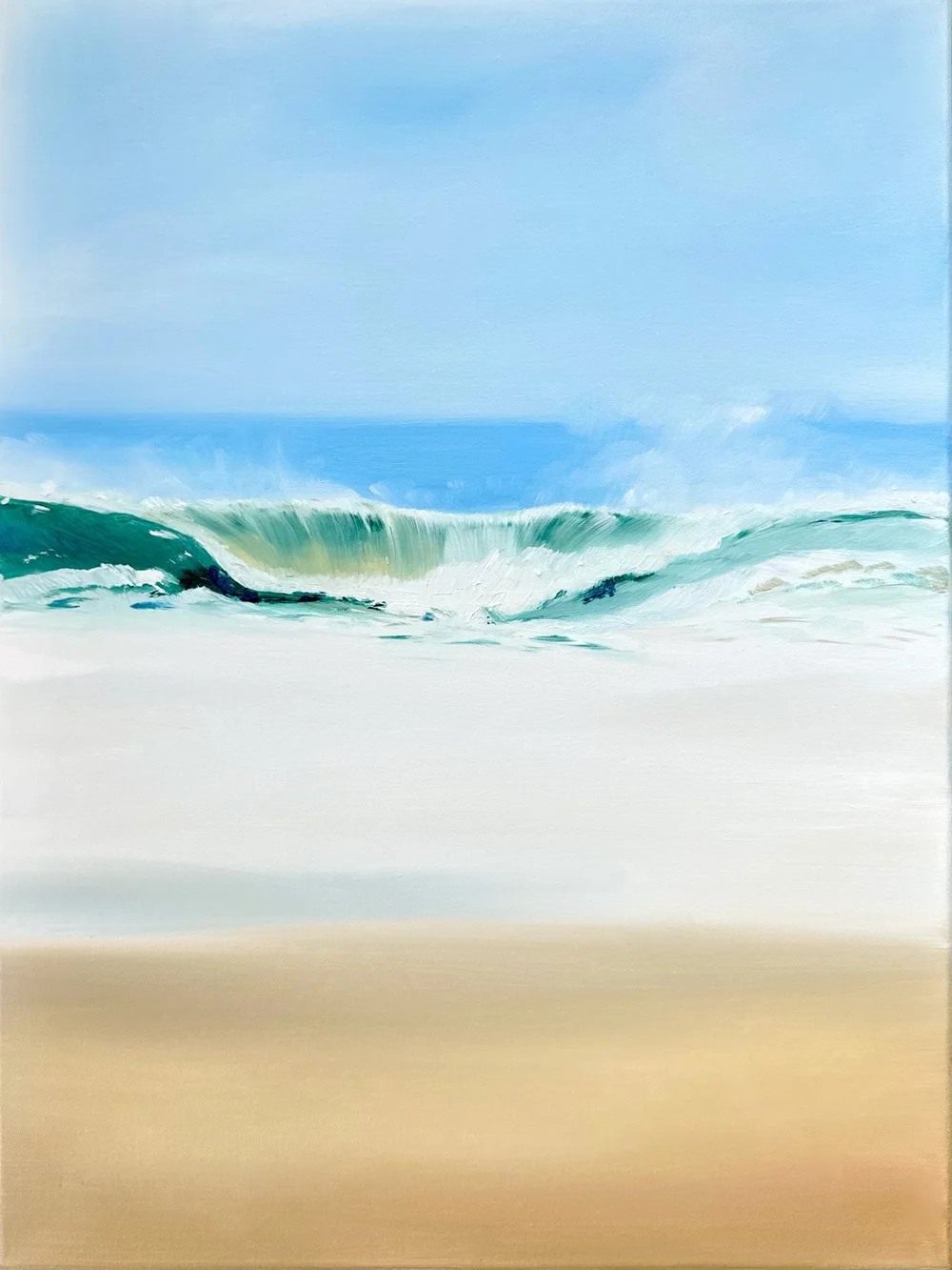 Oil painting of a breaking wave by Sun Hee Studios