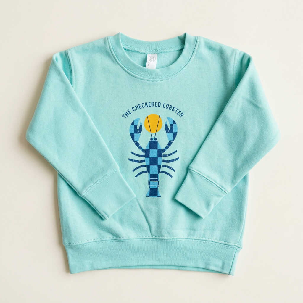 Seafoam Toddler Lobster Crewneck